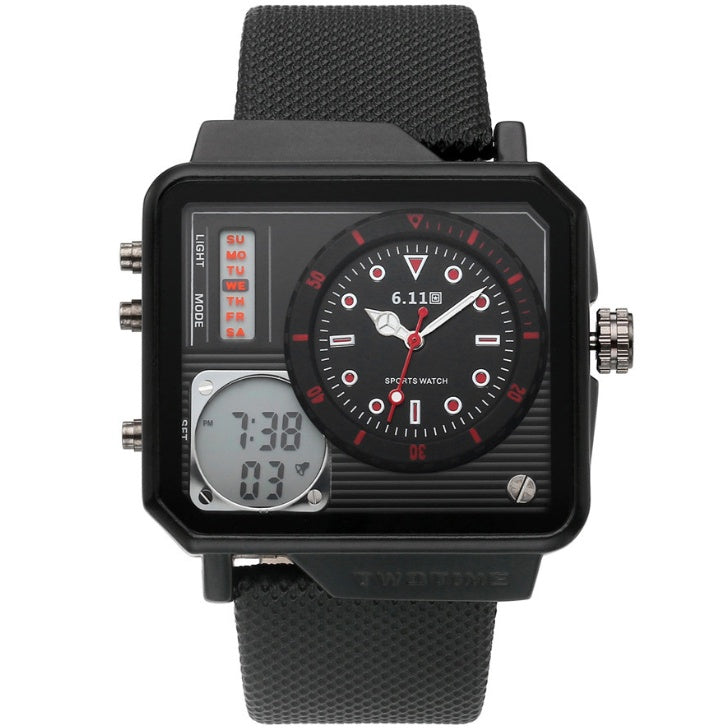 Men's watch multi-function sports watch belt watch electronic watch