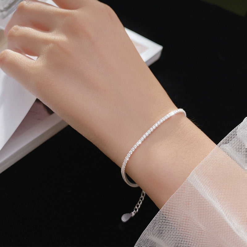 Korean Version Of Sweet Row Diamond Sparkling Bracelet