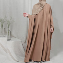 Image of Eid Hooded Muslim Women Hijab Dress Prayer Garment Jilbab Abaya Long Khimar Full Cover Ramadan Gown Abayas Islamic Clothes Niqab