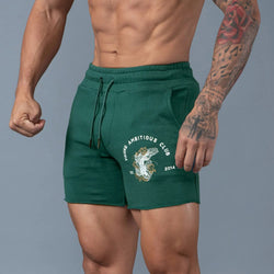 Image of European And American Fashion Brand Leisure Sports Men Running Exercise Gym Training Cotton Shorts