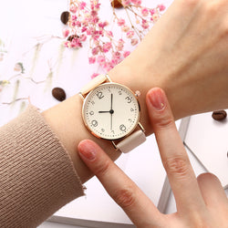 Image of Leather Watch Quartz Watch