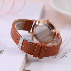 Image of Leather Watch Quartz Watch