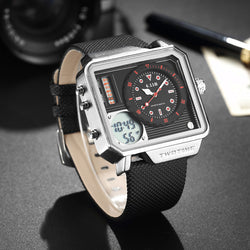 Image of Men's watch multi-function sports watch belt watch electronic watch