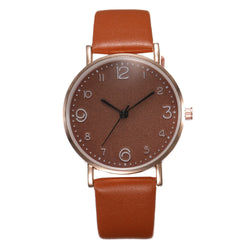 Image of Leather Watch Quartz Watch