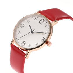 Image of Leather Watch Quartz Watch