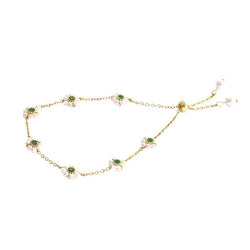 Image of High Sense Non-mainstream Style Pearl Bracelet All-match Fashion Emerald