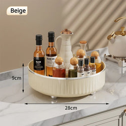 Image of Rotating Cosmetic Organizer Light Luxury Perfume Skincare Organizer Transparent Makeup Storage Tray For Jewelry Aromatherapy